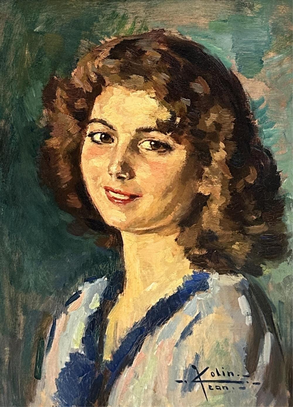 Jean Colin comparable auction result: jean colin 1881 1961 demoiselle aux cheveux ondul s huile sur toile dimensions 55 x 38 cm