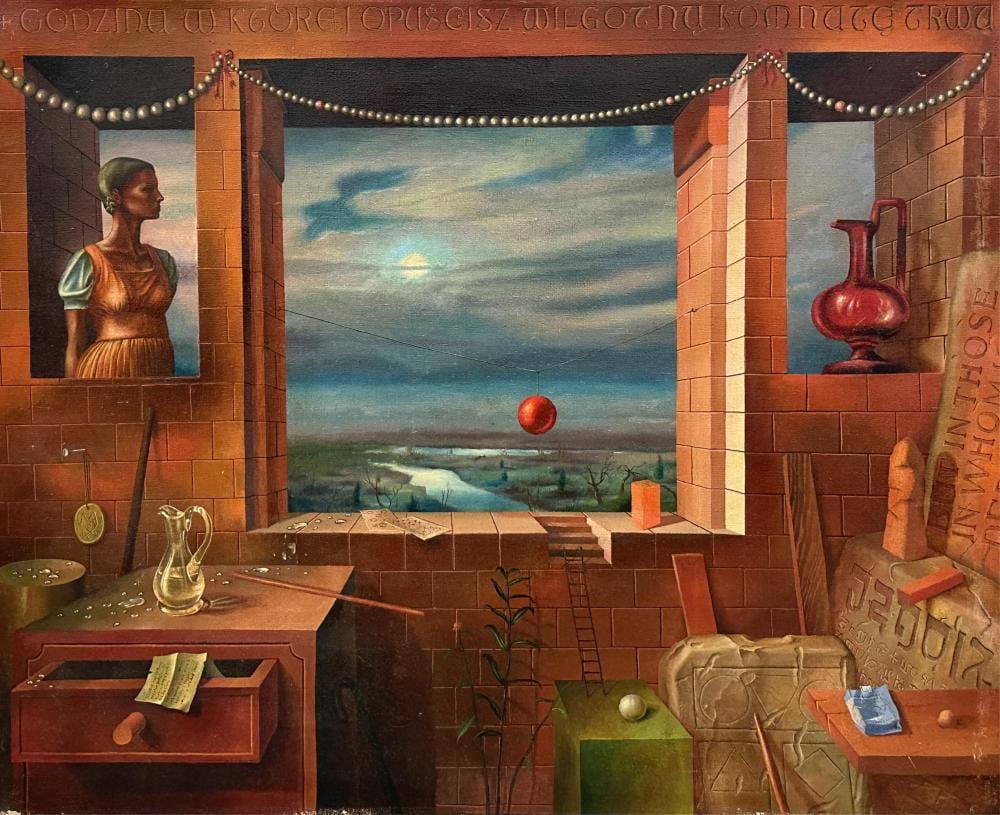 Henryk Waniek comparable auction result: henryk waniek 1942 ecole polonaise une chambre humide 1973 huile sur toile dimensions 81 x 100 cm