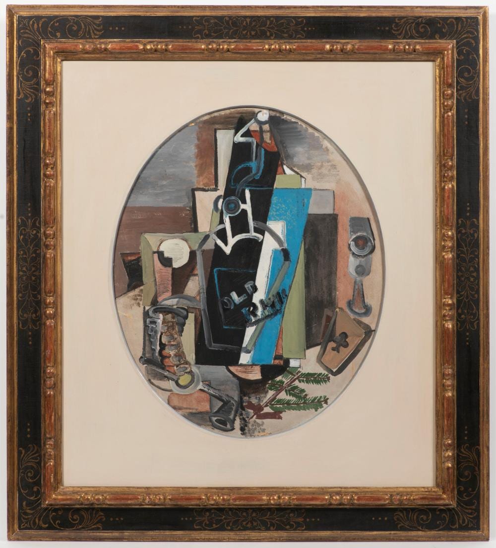 Emil Filla, (1882 – 1953), Still Life with a Bottle of Rum and Ace of Trumps, 1913/1914–1920 comparable sale