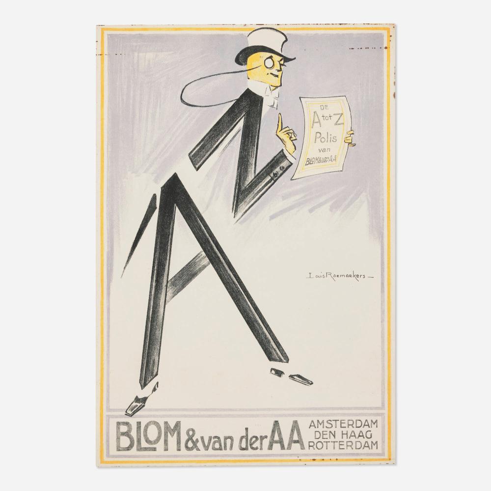Louis Raemaekers comparable auction result: louis raemaekers blom van der aa vintage poster