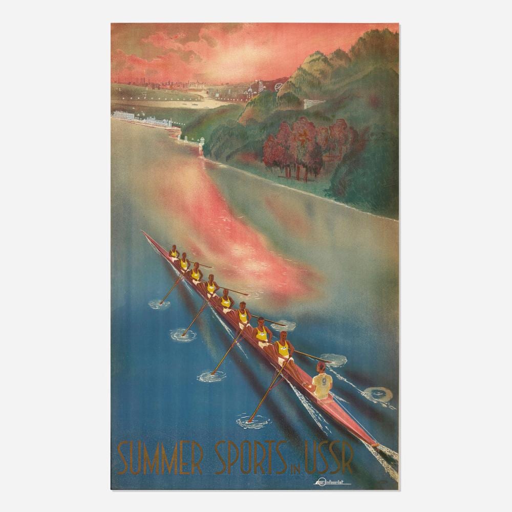 Maria Nesterova-Berzina comparable auction result: maria nesterova berzina intourist summer sports in ussr vintage poster