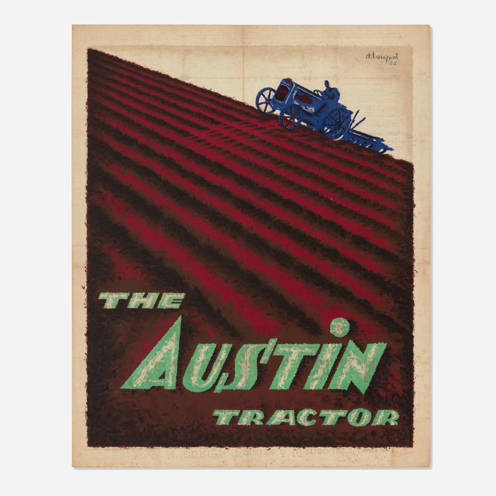 Charles Loupot comparable auction result: charles loupot the austin tractor vintage poster