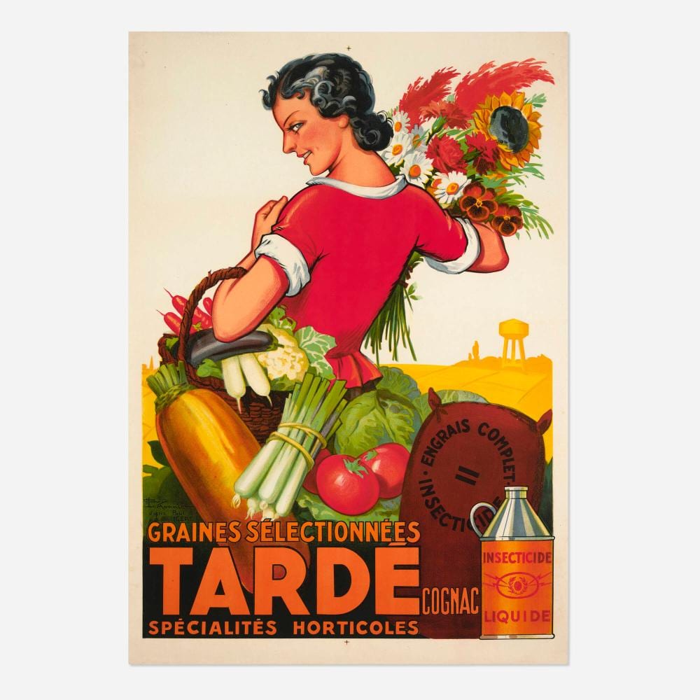 henry le monnier tarde vintage poster · Poster Auctions International Inc · 2025-09-30 Henry Le Monnier comparable auction result: henry le monnier tarde vintage poster