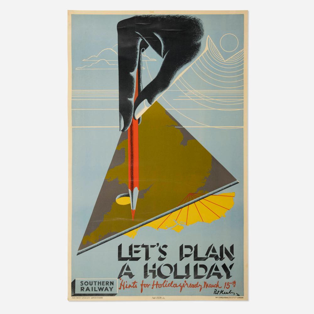 Patrick Cokayne Keely comparable auction result: patrick cokayne keely southern railway let s plan a holiday vintage poster