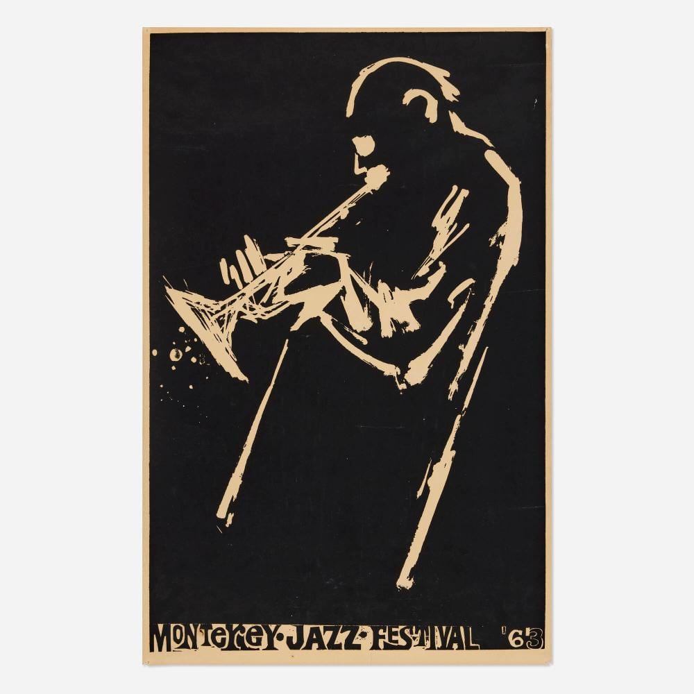 Earl Newman comparable auction result: earl newman monterey jazz festival vintage poster