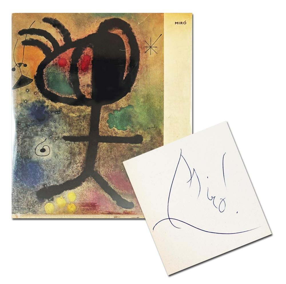 Spanish Surrealist Joan Miró Boldly Signed Book sold by University Archives, lot 152 — auction record photograph