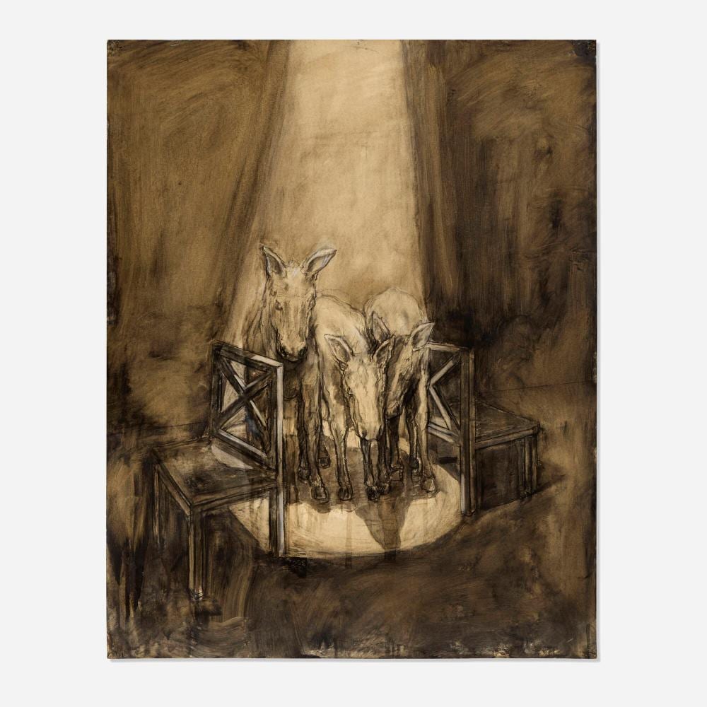 marvin israel three donkeys · Rago Arts and Auction Center · 2025-09-30 Marvin Israel comparable auction result: marvin israel three donkeys