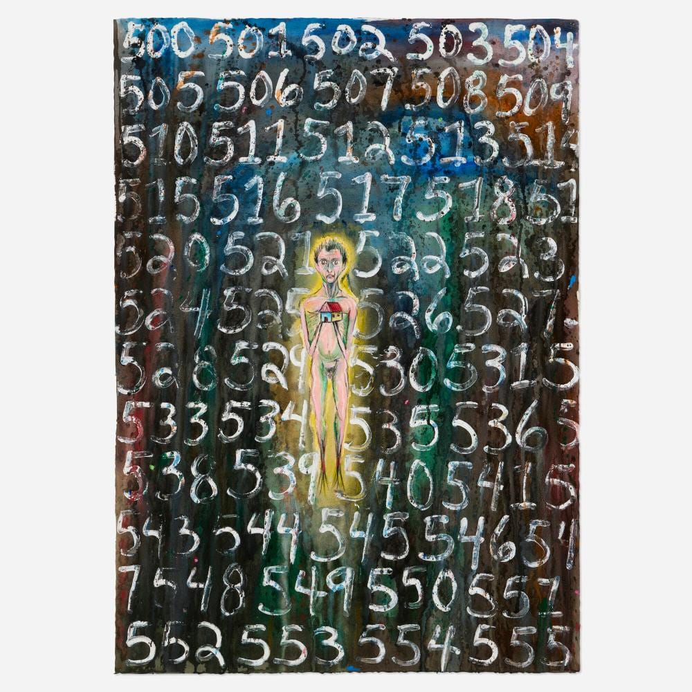 luis cruz azaceta immigrant s journey · Rago Arts and Auction Center · 2025-09-30 Luis Cruz Azaceta comparable auction result: luis cruz azaceta immigrant s journey