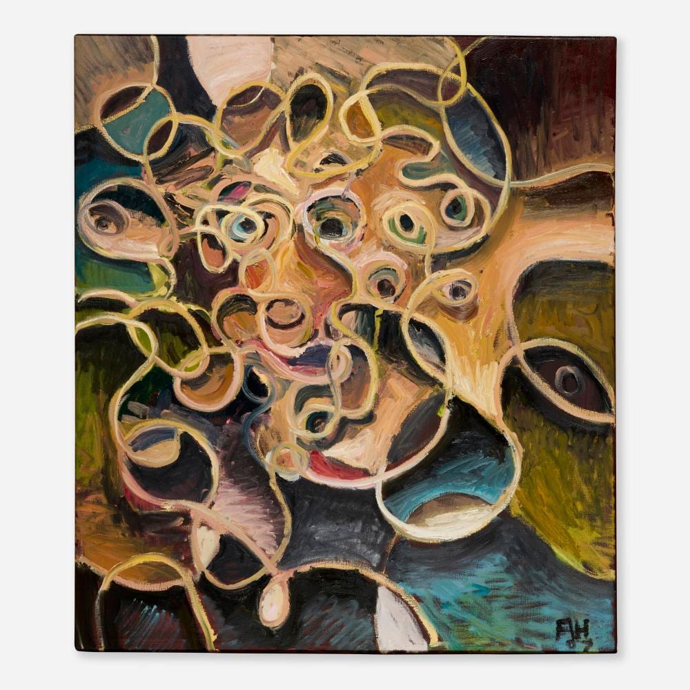 Anton Henning comparable auction result: anton henning portrait no 189