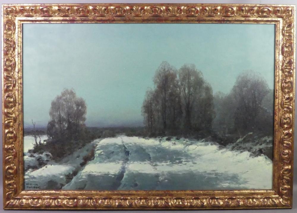 victor korecki painting winter landscape · Americana Auctions · 2025-09-28 Viktor Korecki comparable auction result: victor korecki painting winter landscape
