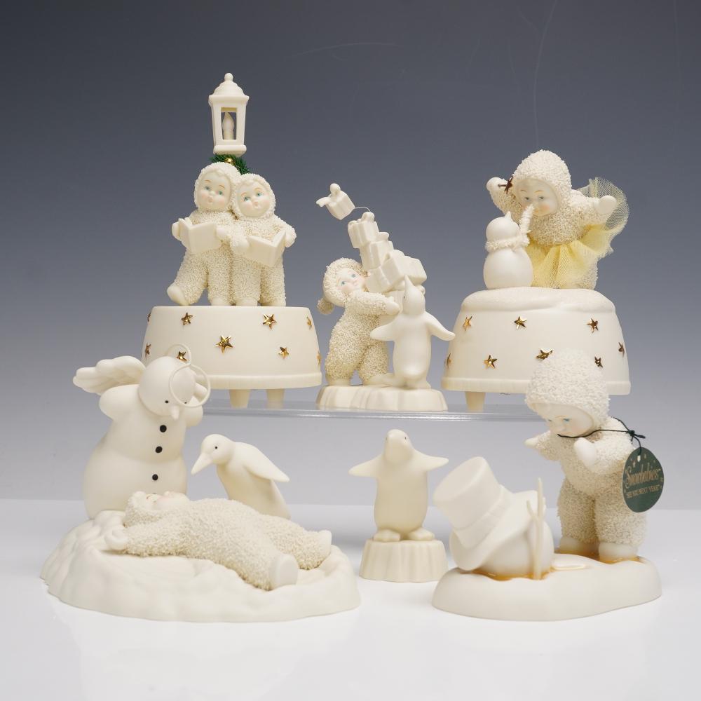 6pc Department 56 Snowbabies Figurines and Music Boxes sold by Lion and Unicorn, lot 369 — auction record photograph