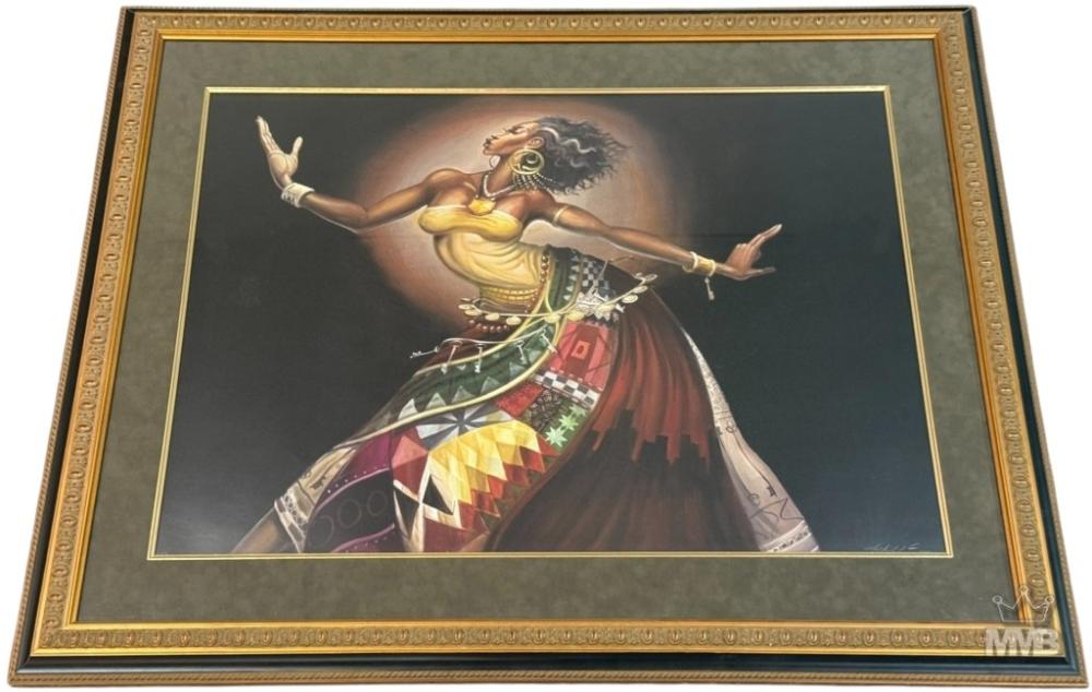 Frank Morrison comparable auction result: frank morrison dream keeper l e color serigraph