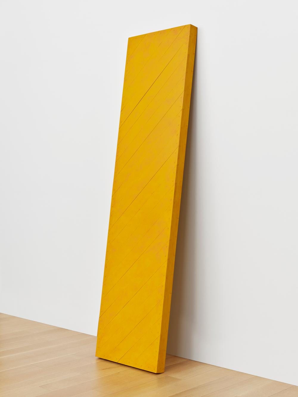 John McCracken comparable auction result: john mccracken 1934 2011 yellow wood plank epoxy on pine