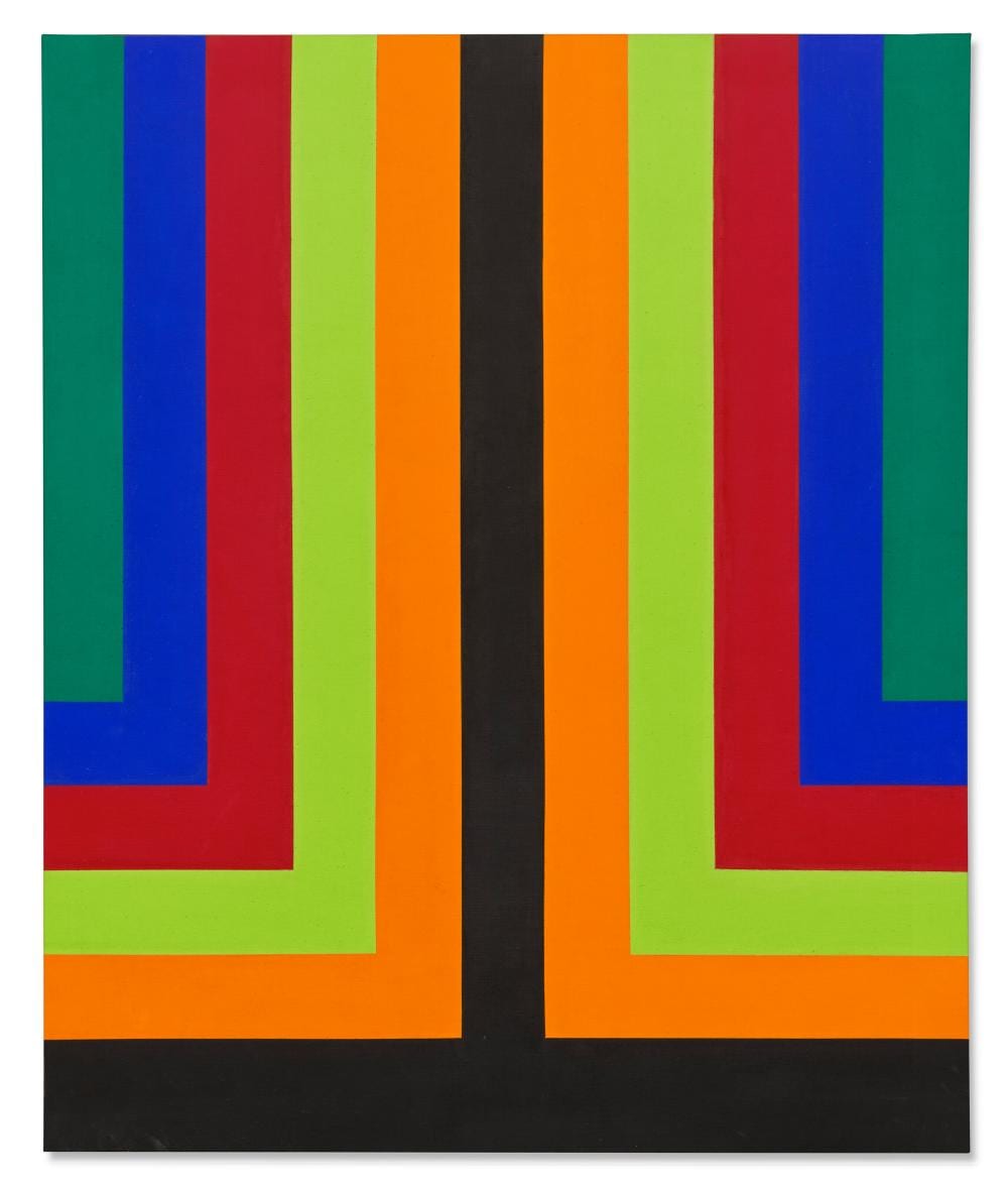 Howard Mehring comparable auction result: howard mehring 1931 1978 orange green red and blue acrylic on canvas5