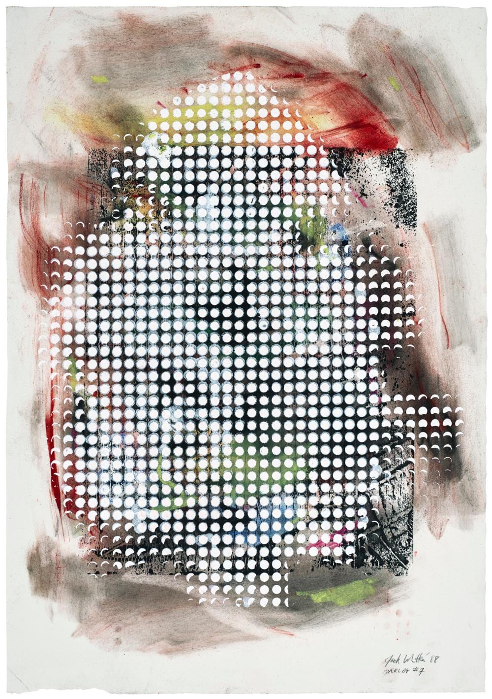 Jack Whitten comparable auction result: jack whitten 1939 2018 overlay 7 acrylic toner and pastel on paper15
