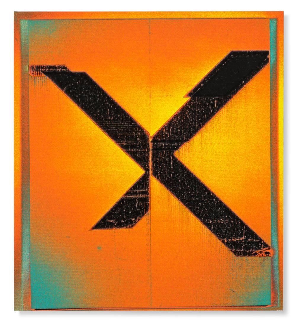 Wade Guyton comparable auction result: wade guyton b 1972 untitled epson ultrachrome hdx inkjet on linen40 x