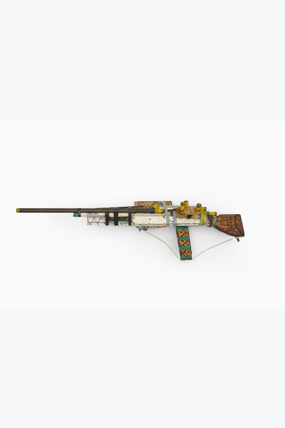 André Robillard comparable auction result: andr robillard n en 1931 fusil allemand rapide circa 1980 plastic metal rope cartridges wood and adhesive tape