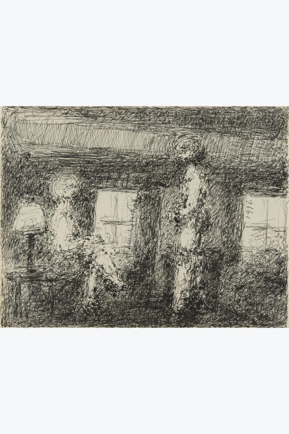 Malcolm McKesson comparable auction result: malcolm mckesson 1909 1999 figures in a room 1996