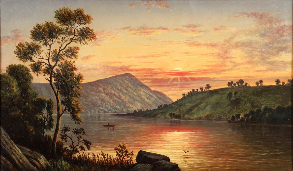 William Coventry Wall comparable auction result: william coventry wall 1881 painting mount tom at twilight
