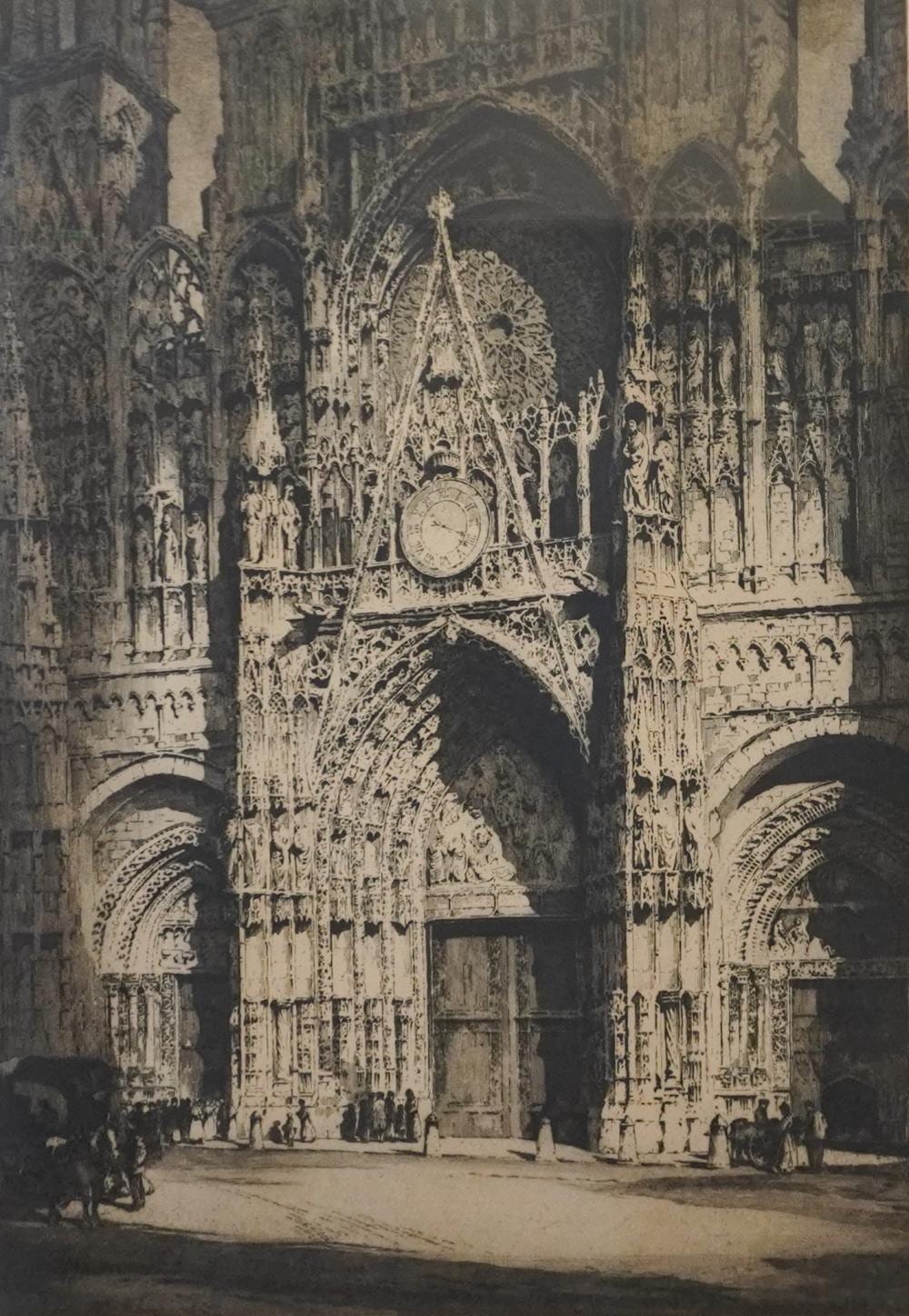 Albany Howarth comparable auction result: albany e howarth 1872 1936 rouen cathedral signed in pencil etching and aquatint framed 43 x 33 in