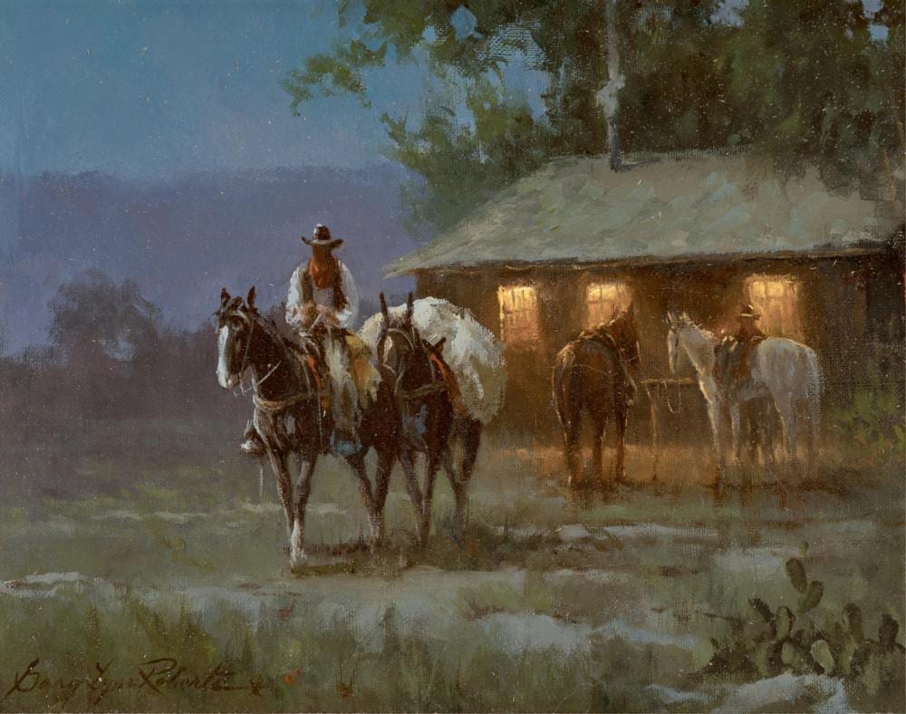 Gary Lynn Roberts comparable auction result: gary lynn roberts b 1953 first out oil on linen board 8 x 10 inches