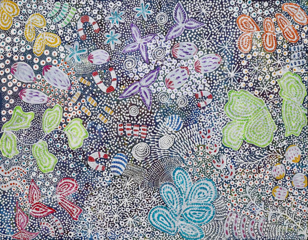 Maggie Bird Mpetyane comparable auction result: maggie bird mpetyane women s ceremony acrylic on canvas 74cm x 95cm