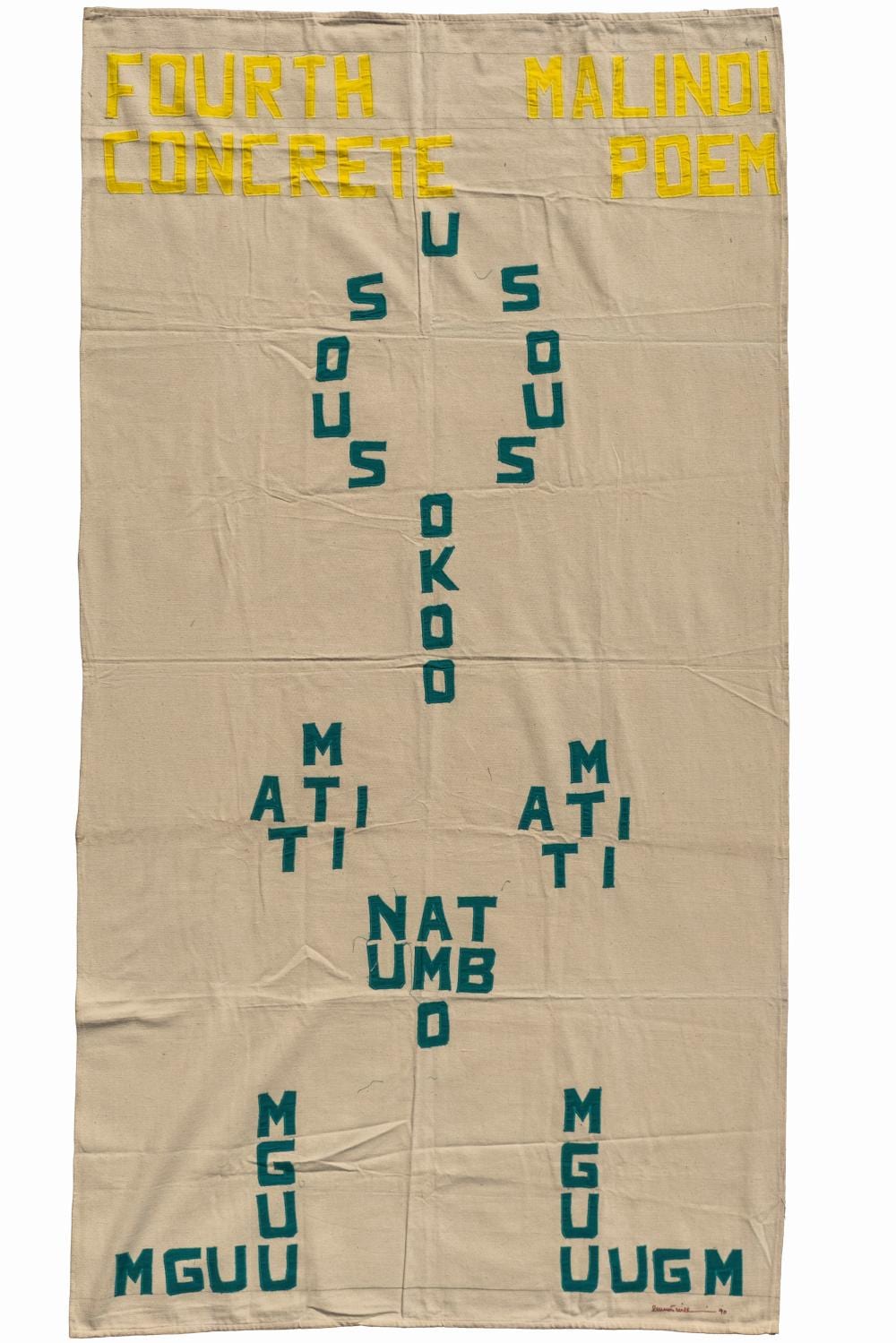 emmett williams greenville 1925 berlino 2007 fourth malindi concrete poem 1990 · Finarte · 2025-09-30 Emmett Williams comparable auction result: emmett williams greenville 1925 berlino 2007 fourth malindi concrete poem 1990