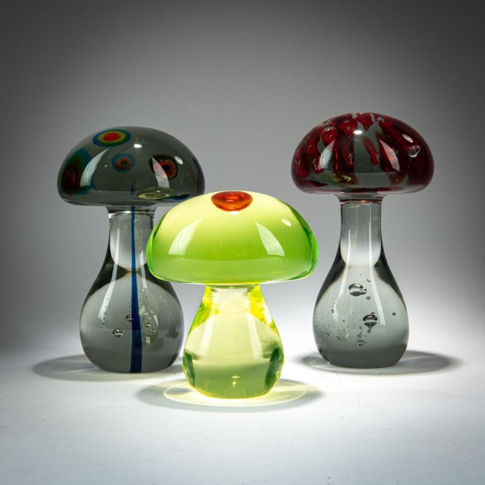 Gino Cenedese comparable auction result: gino cenedese three mushrooms around 1960