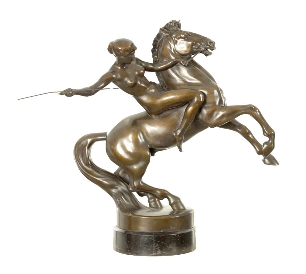 Anton Grath comparable auction result: anton grath 1881 1956 an early 20th century art deco bronze sculpture of dianna the huntress