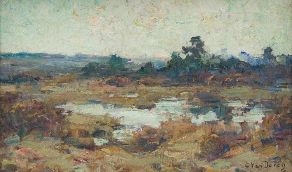 Emile van Doren comparable auction result: emile van doren 1865 1949 les fondri res de staelen oil on canvas
