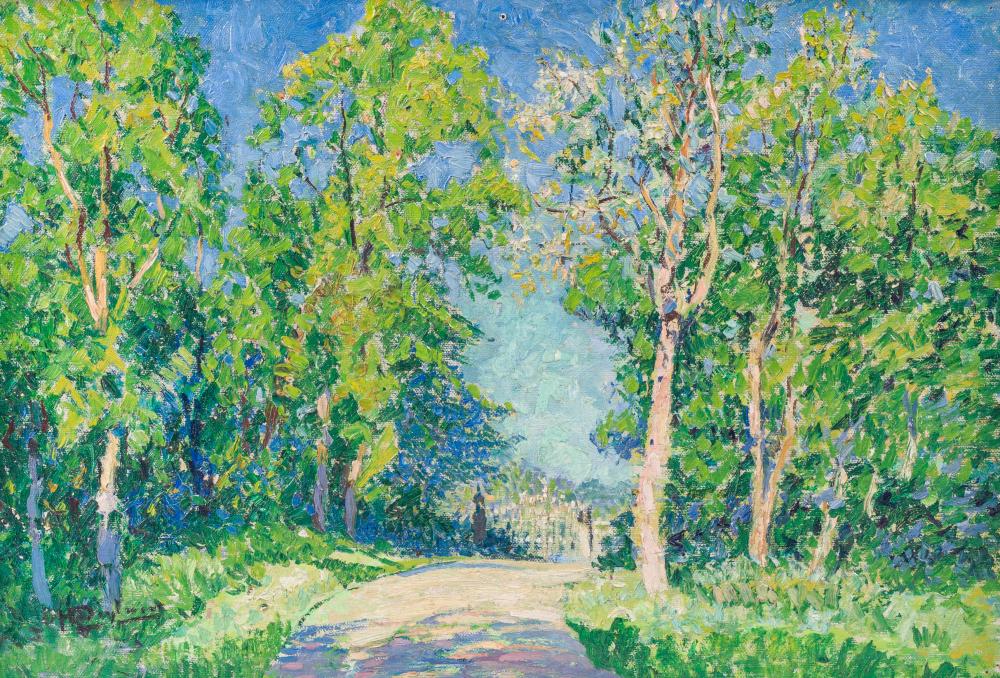 Henri Deglume comparable auction result: henri deglume 1865 1940 driveway in a sunlit landscape oil on canvas