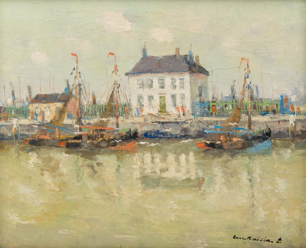 Luc Kaisin comparable auction result: luc kaisin 1901 1963 view of the quay oil on canvas