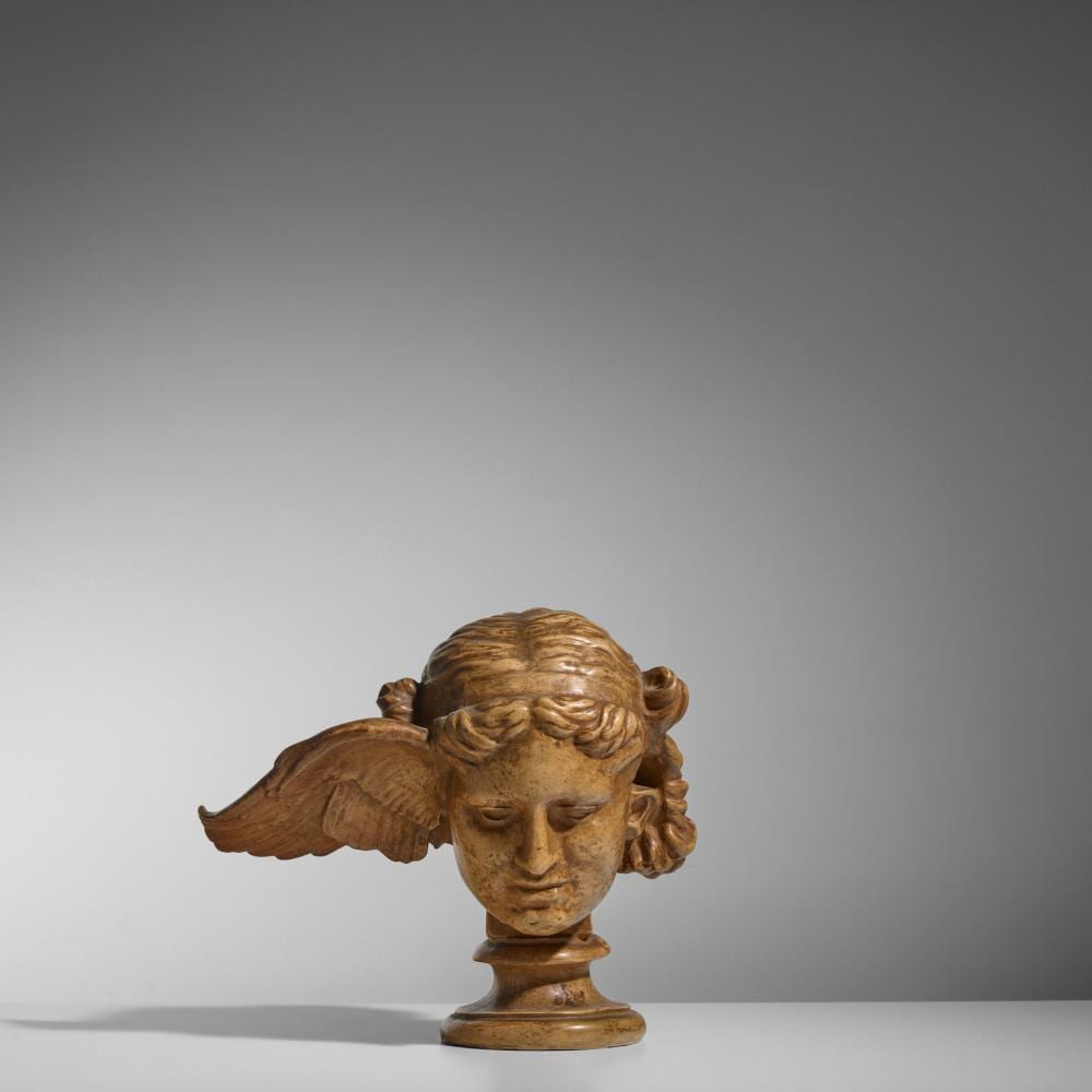 Fernand Khnopff comparable auction result: fernand khnopff 1858 1921 hypnos bustcirca 1910slip cast glazed stoneware stamped in the maquette 370 height 10 1 2in 27cm width 13in 33cm depth 7in 18cm