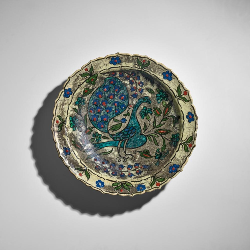 Raoul Lachenal comparable auction result: raoul lachenal 1885 1956 iznik style chargercirca 1900glazed stoneware artist s signature lachenal r height 2 1 2in 6 5cm diameter 13 1 2in 34cm