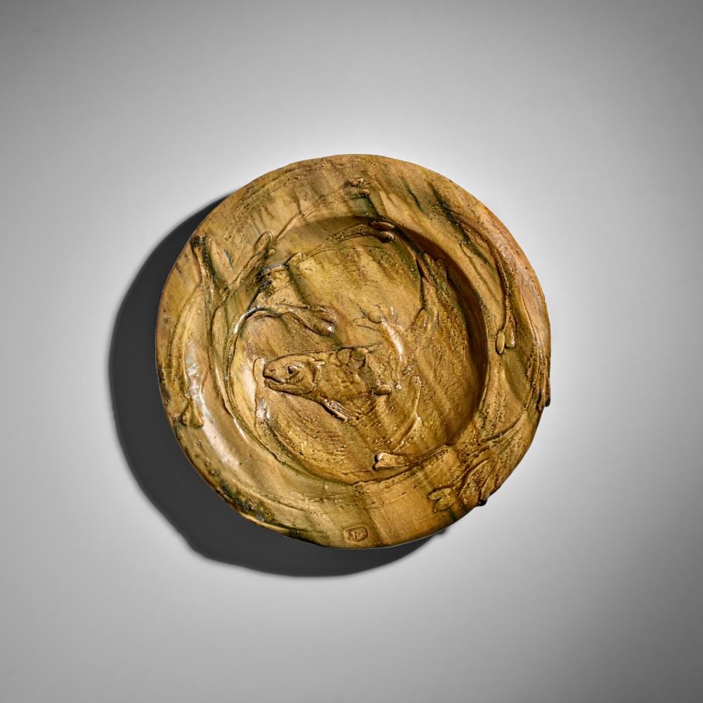 Andre Metthey comparable auction result: andre metthey 1871 1920 poisson chargercirca 1900glazed stoneware incised with a monogram roundel a m diameter 11 5 8in 29 5cm