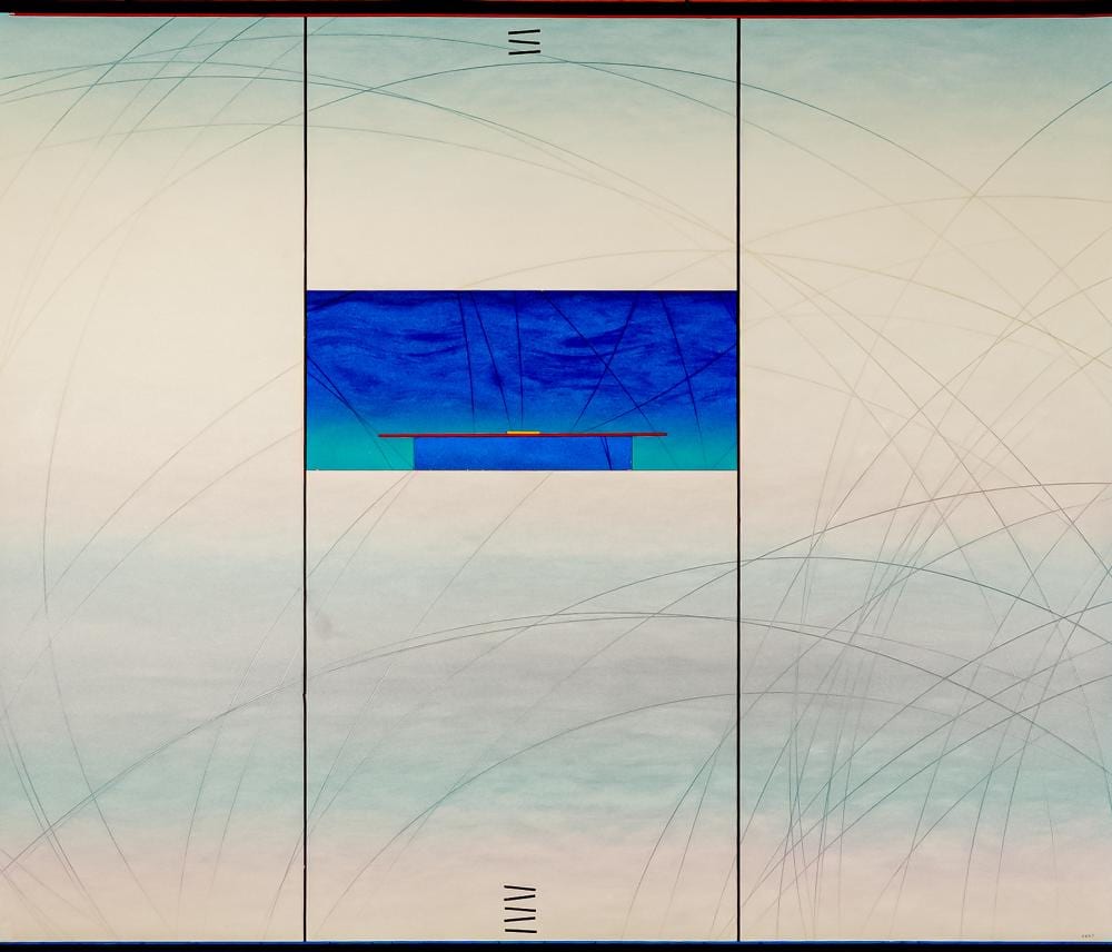 Cerj Lalonde comparable auction result: cerj lalonde minimalist gouache painting on paper board signed