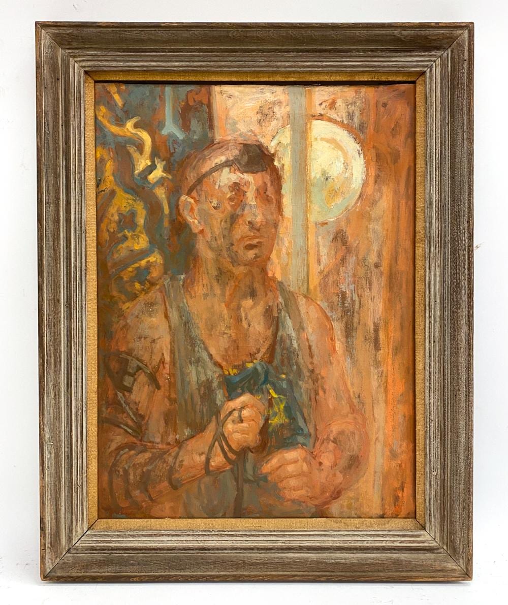 Stephen Greene comparable auction result: stephen greene 1917 1999 portrait of hasidim o c