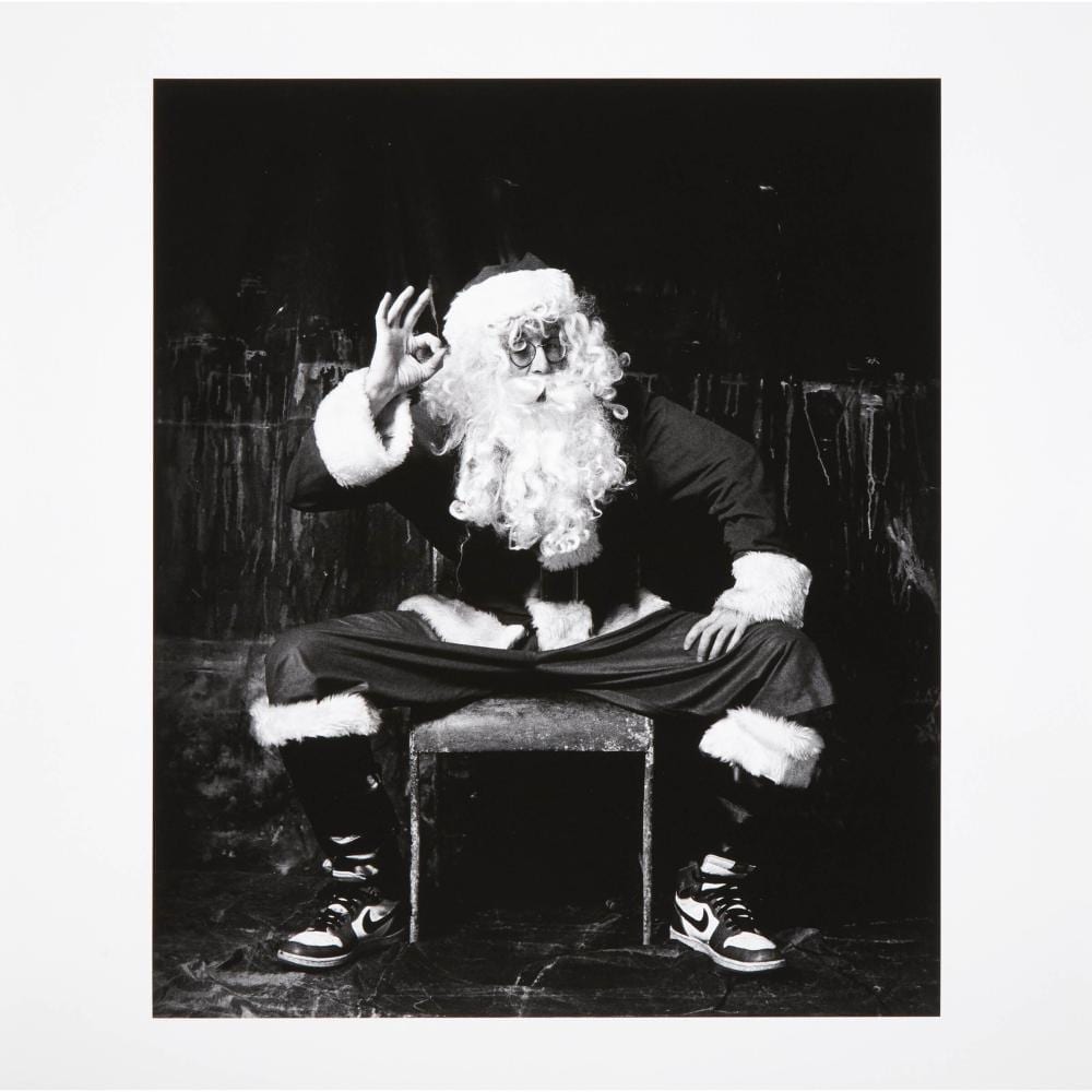 Marcus Leatherdale comparable auction result: marcus leatherdale 1952 2022 keith haring as santa claus in nikes from hidden identities 1987
