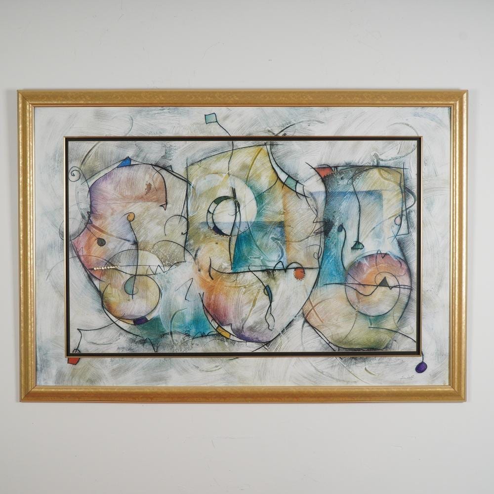 eric waugh abstract pop fusion mounted color lithograph bravo · Lion and Unicorn · 2025-09-24 Eric Waugh comparable auction result: eric waugh abstract pop fusion mounted color lithograph bravo