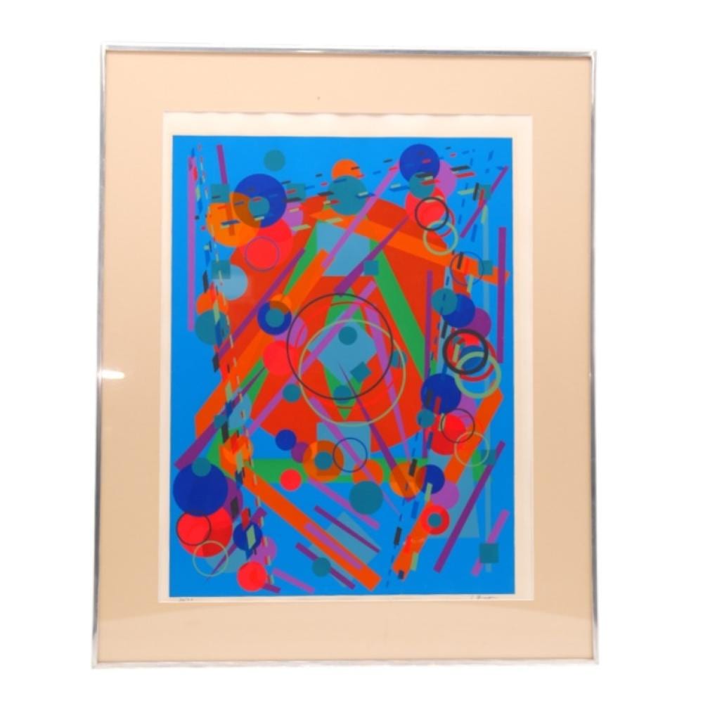 Joseph Grippi comparable auction result: joseph grippi lithograph colored circles