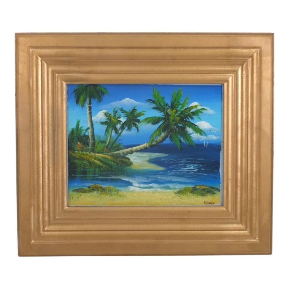 rodney demps oil on panel palms over water · Orion Antiques · 2025-09-30 Rodney Demps comparable auction result: rodney demps oil on panel palms over water