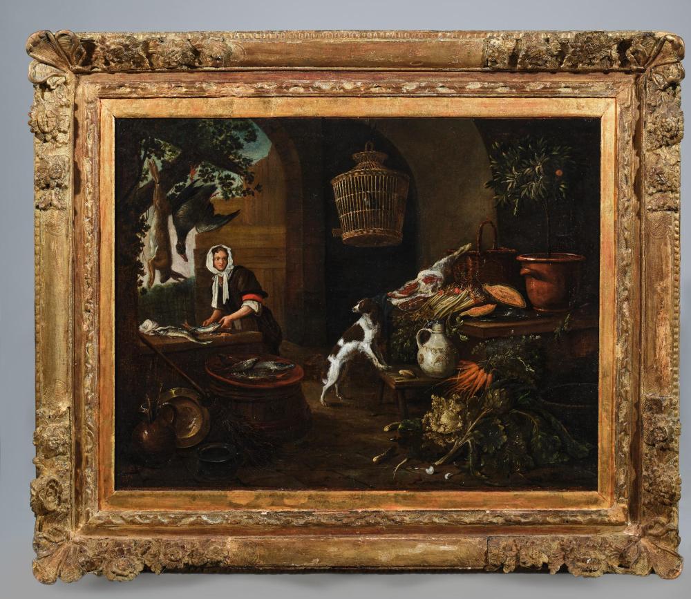 Adriaen de Gryeff comparable auction result: adriaen de gryeff 1657 1722 sc ne d int rieur la cuisini re caillant le poisson