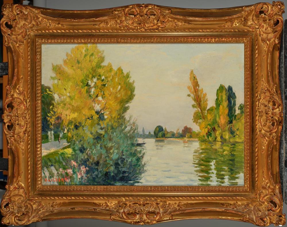 narcisse guilbert 1878 1942 bord de saine au val de la haye soleil d automne · ARTESIA - Maison de Ventes aux Enchères · 2025-10-12 Narcisse Guilbert comparable auction result: narcisse guilbert 1878 1942 bord de saine au val de la haye soleil d automne