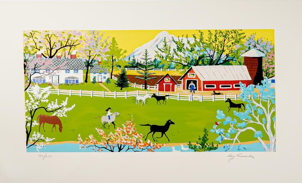 Kay Ameche comparable auction result: kay ameche serigraph on paper mt shasta signed numbered