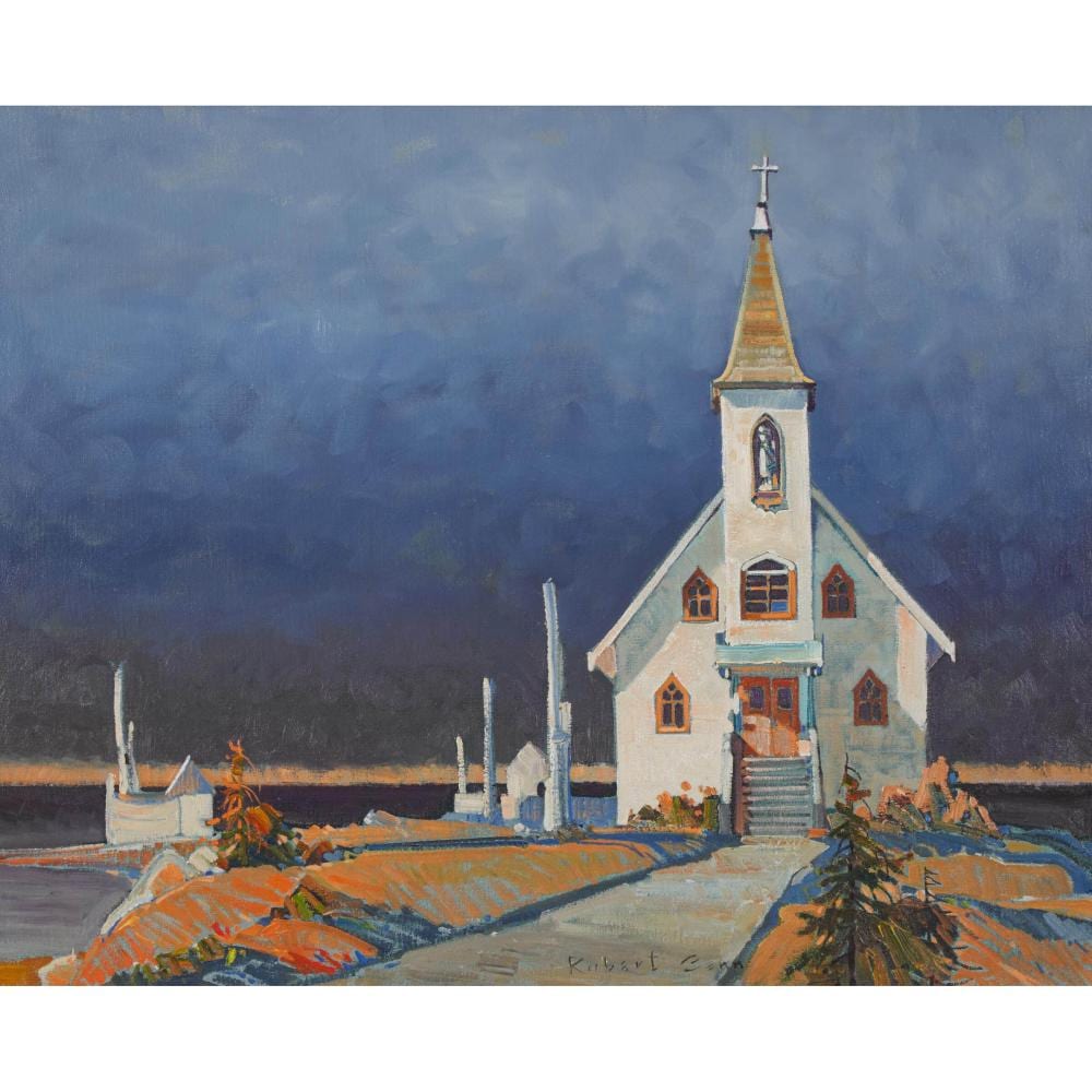 robert genn 1936 2014 far west monument church at friendly cove vancouver island b c 1973 · Waddington's · 2025-10-09 Robert Genn comparable auction result: robert genn 1936 2014 far west monument church at friendly cove vancouver island b c 1973