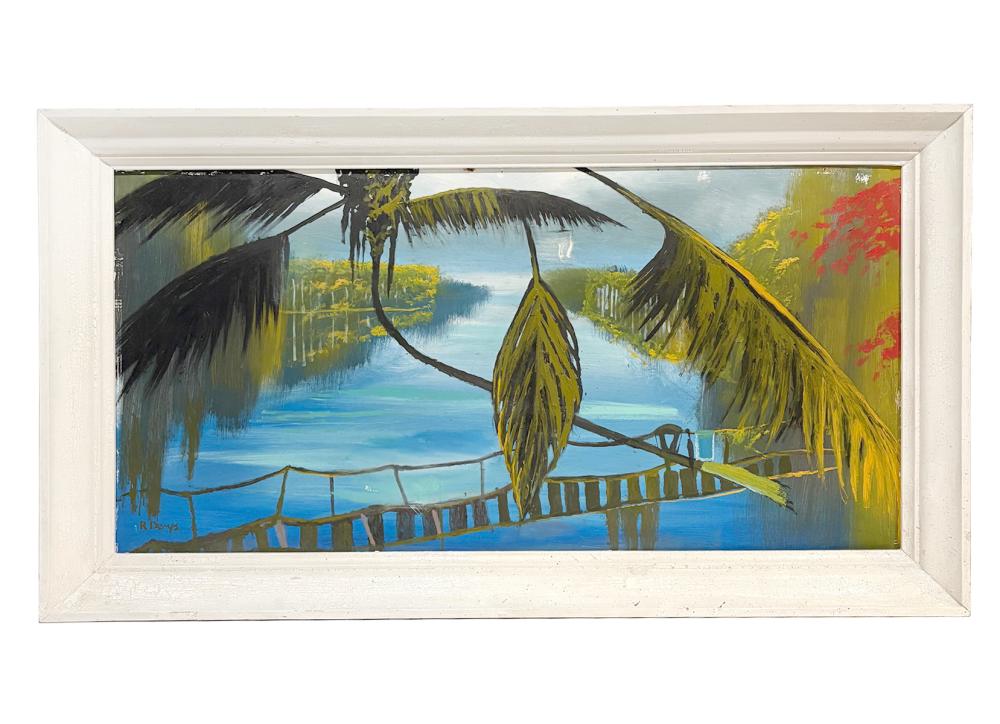 rodney demps rope bridge oil painting · Abington Auction Gallery · 2025-10-15 Rodney Demps comparable auction result: rodney demps rope bridge oil painting