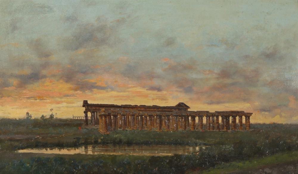 Vincenzo Loria comparable auction result: vincenzo loria 1849 1939 signed oil on panel temple of hera