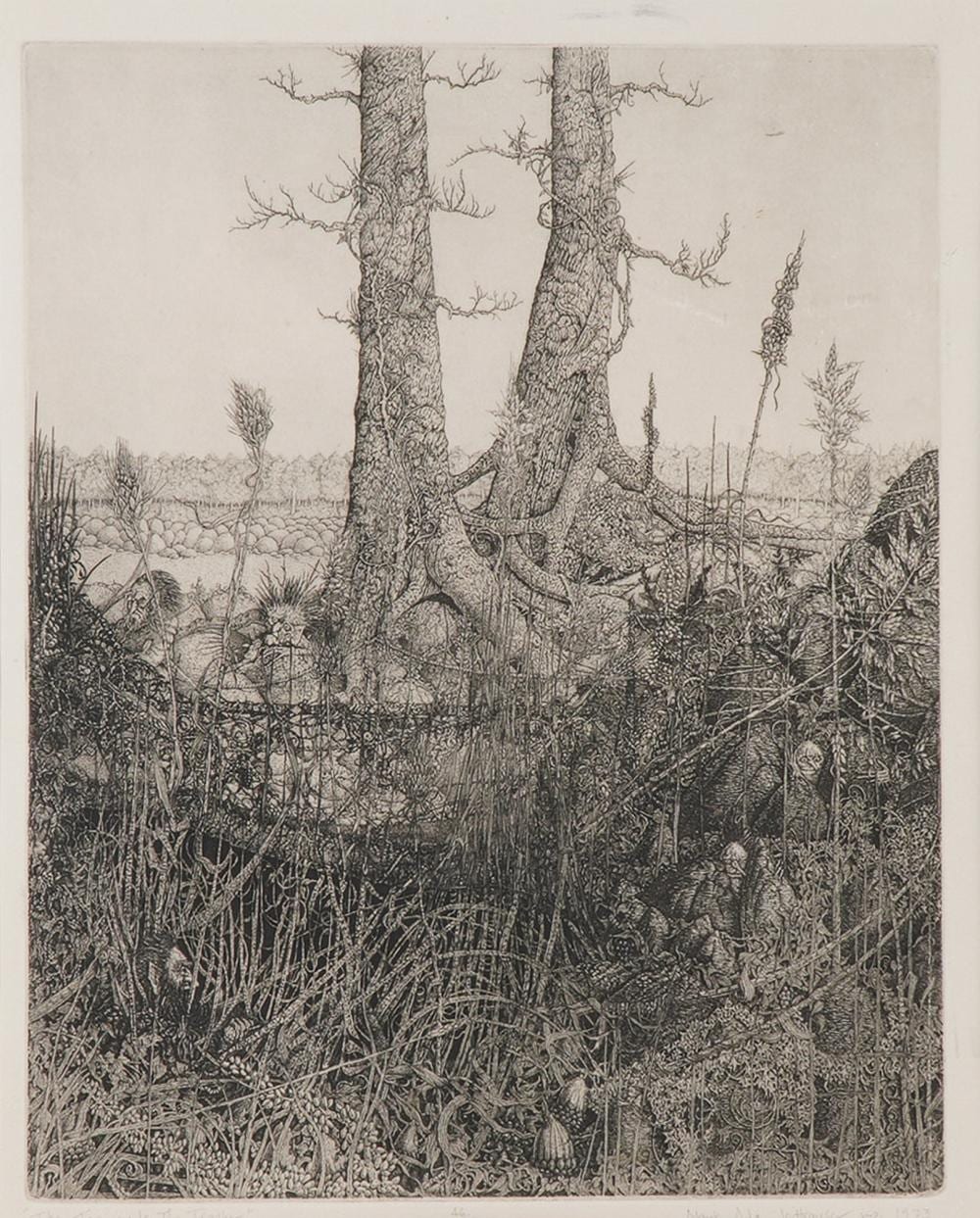 Mark Alan Leithauser comparable auction result: mark alan leithauser etching on paper the journey is the teacher signed