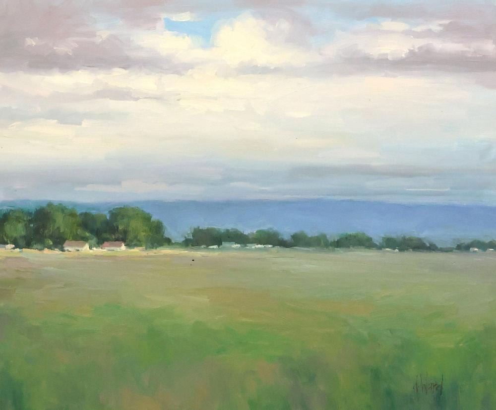 Don Ward comparable auction result: don ward b 1947 landscape painting verdant pasture 20 x 24