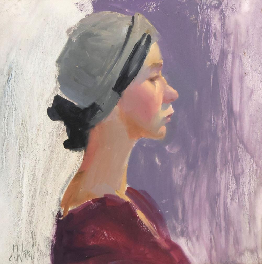 Don Ward comparable auction result: don ward b 1947 painting figure study 12 x 12